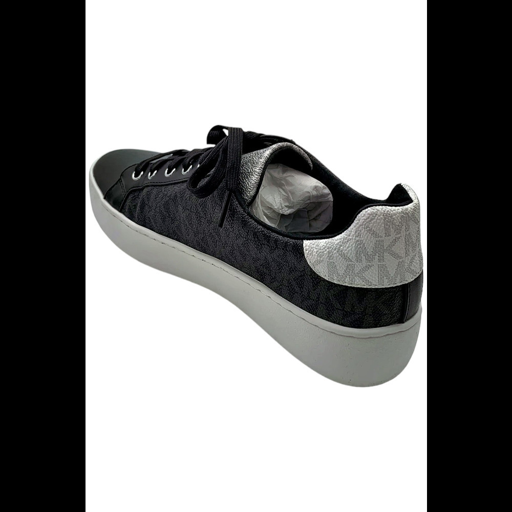 Michael Kors Women's Poppy Color-Block Logo Sneaker Black - Medium - Picture 3 of 3